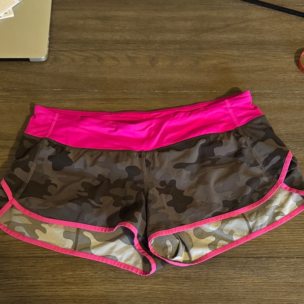 lululemon athletica Camouflage Shorts with Pink Accents